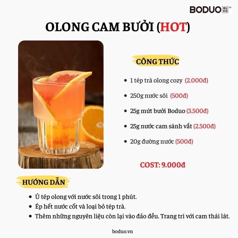 Mứt bưởi hồng Boduo hộp 1kg
