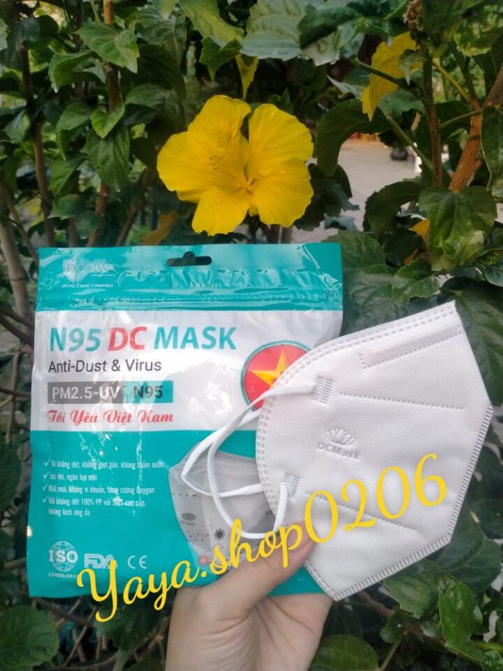 Túi 5c khẩu trang n95 dc mask khổng van dày, mịn