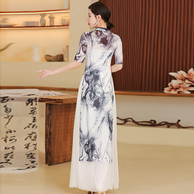 Trang Phục Luyện Tập và Biểu Diễn Múa Đạo Cổ Điển Trung Quốc Elegante Thoáng Dáng