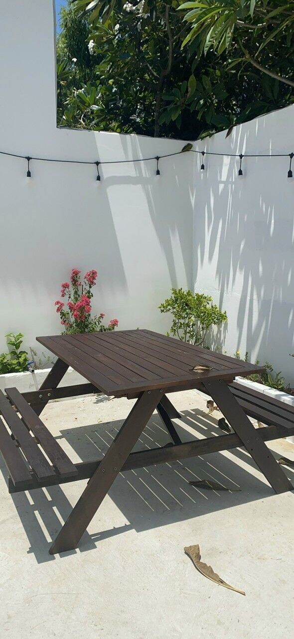 Ghế chữ A ngoài trời, ghế liền bàn (Nếu phí ship cao hãy nhắn tin cho shop)