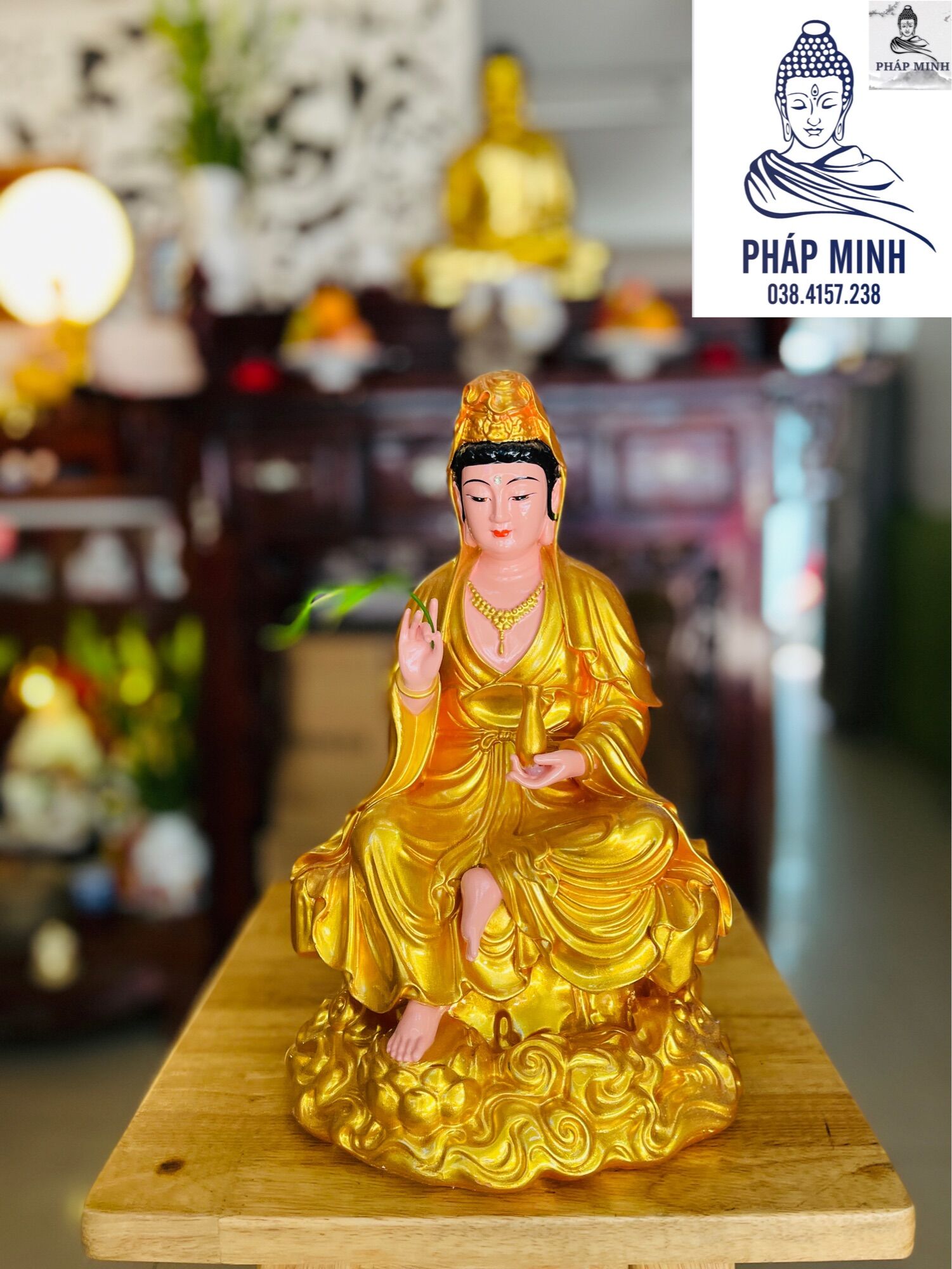 Tôn Tượng Quán Âm Tự Tại 30cm ( Composite)