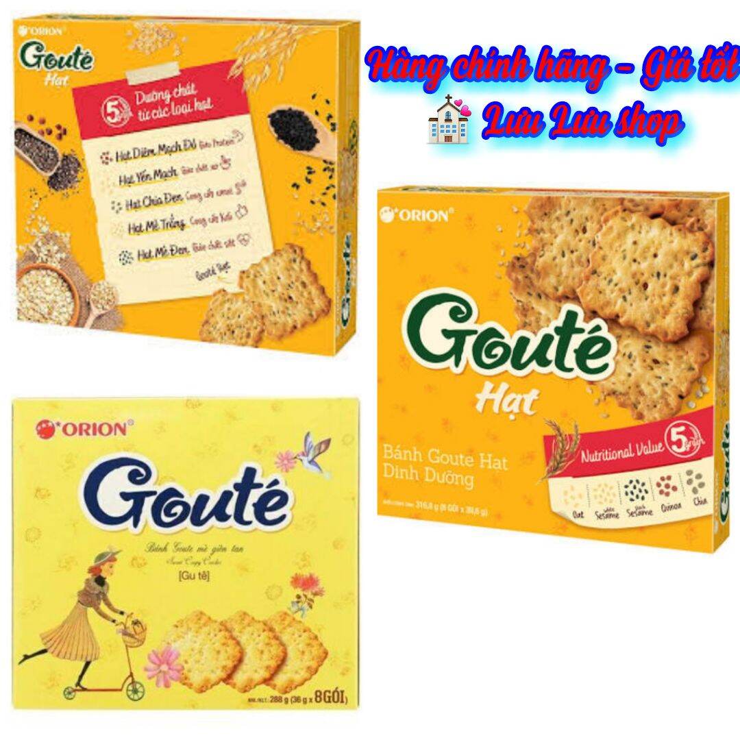 Bánh Goute hạt dinh dưỡng mặn / mè ngọt 316gr/ hộp