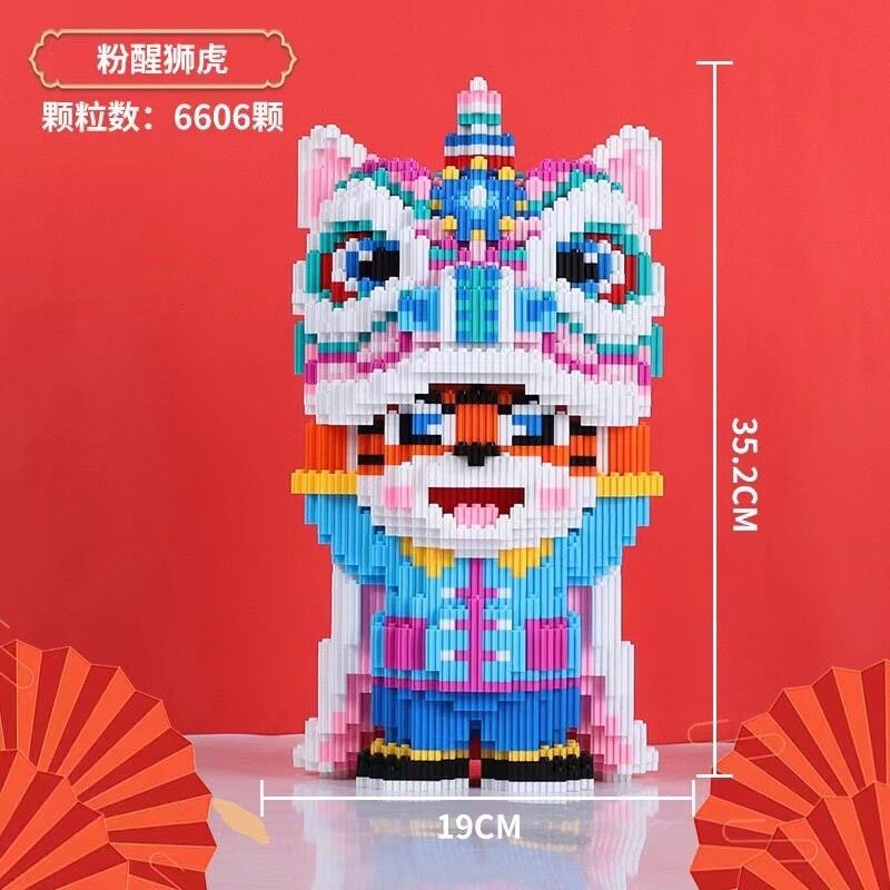 Mô hình lắp ghép Hổ múa lân
