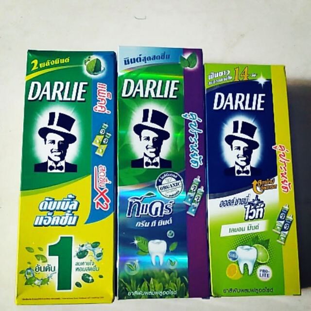 Combo 2 tuýp kem đánh răng ông Tây Darlie hương bạc hà 170gr