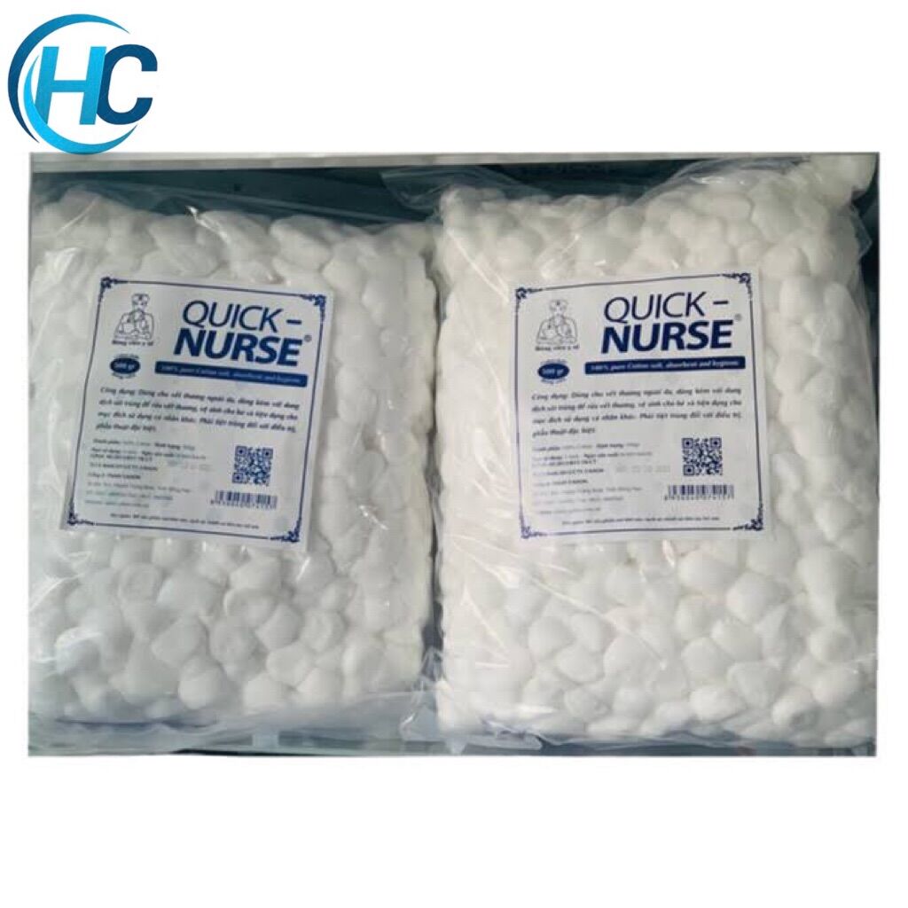[CHÍNH HÃNG] Bông gòn viên Quick Nurse (500 gram)