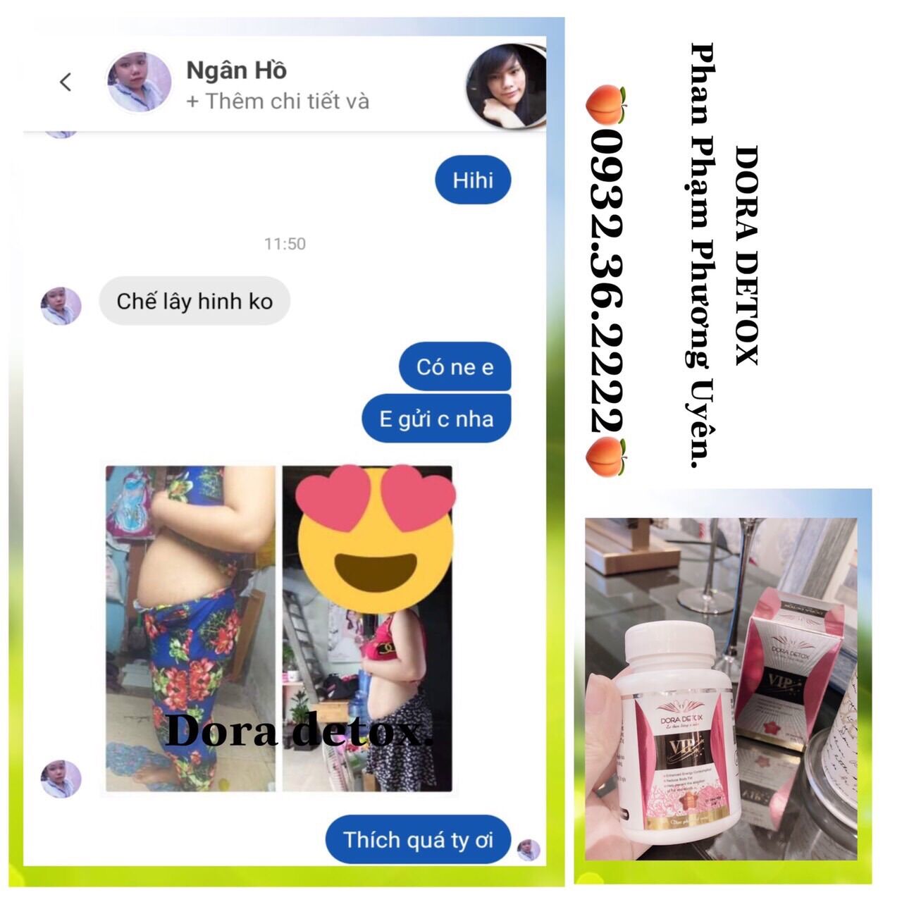 (Hết Tặng viên Giảm Eo) DORA DETOX Viên Uống Đào Thải Mỡ Thừa [HÀNG CHÍNH HÃNG]