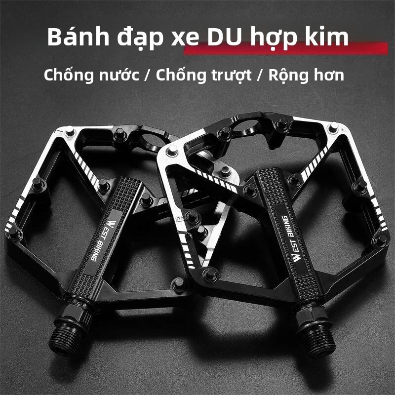 WEST BIKING DU Siêu Nhẹ Bàn Đạp Xe Đạp Hợp Kim Nhôm Chống Trơn Trượt MTB Xe Đạp Đường Bộ Bàn Đạp Xe 