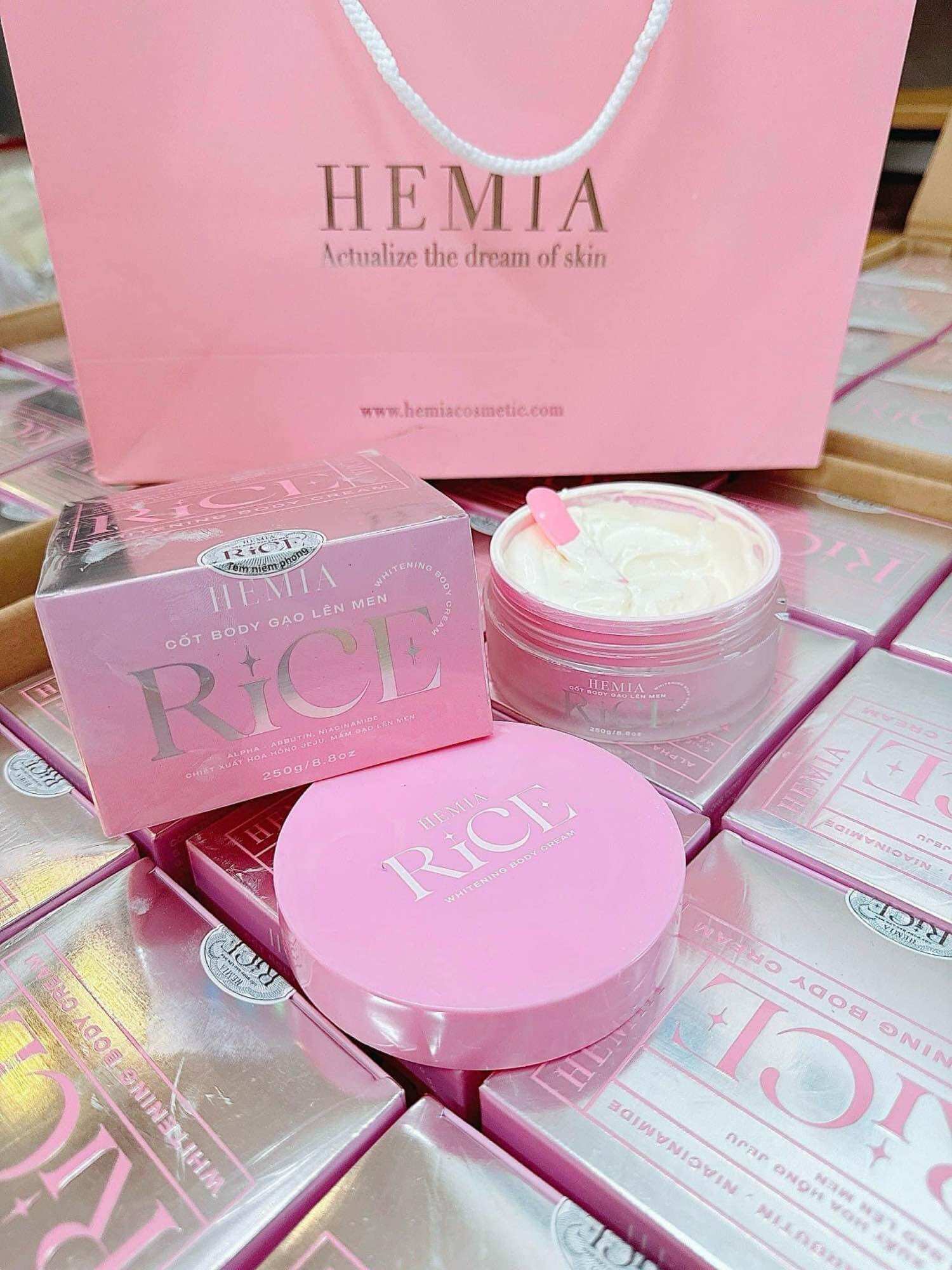 [Chính hãng] Kem dưỡng da body cốt gạo lên men Hemia