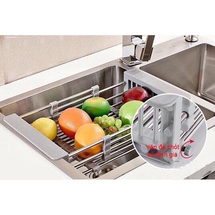 giá rút gọn để trên bồn rửa bát