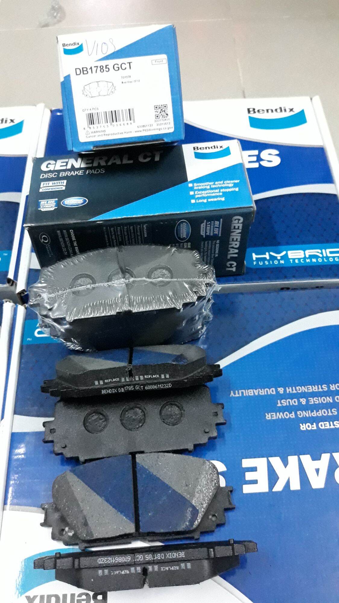 Bố thắng trước , Má phanh Vios 2008 + 2021 Bendix DB1785 GCT ( ĐỨC )