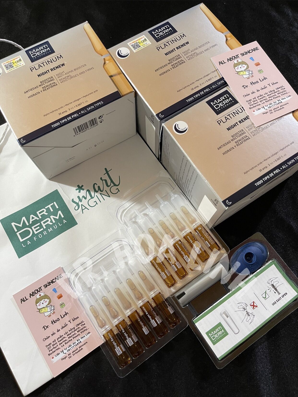 TINH CHẤT AMPOULE DƯỠNG ẨM, LÀM SĂN CHẮC VÀ SÁNG DA
