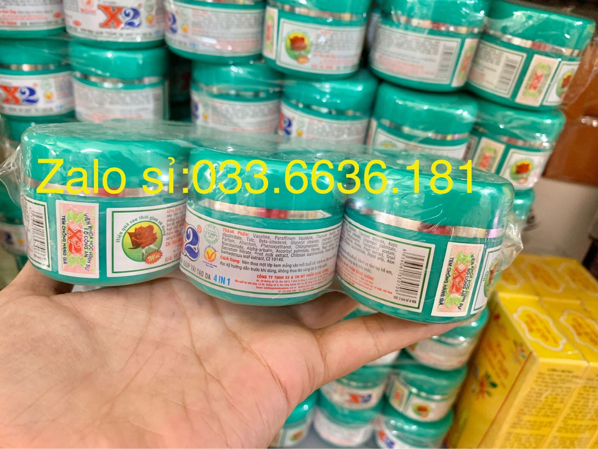 Sỉ 6 hủ kem x2 trần hủ 10g