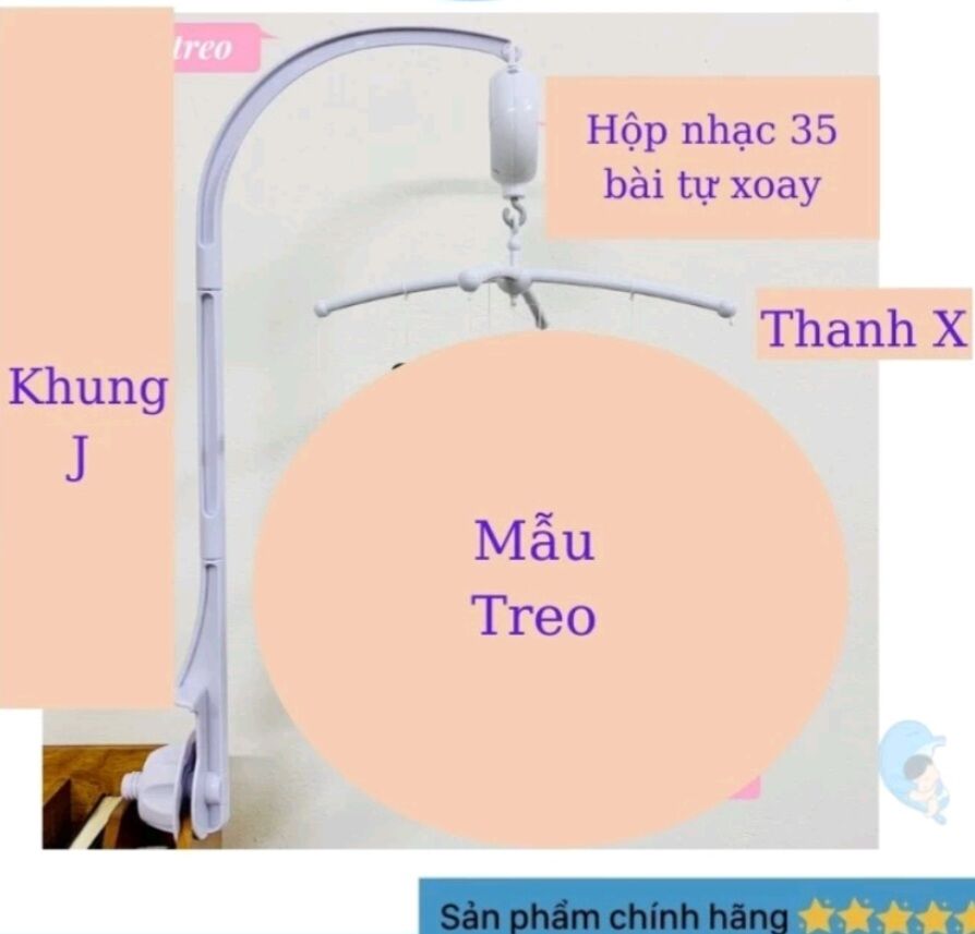 [HCM]Combo Treo nôi trắng đen đầy đủ cho bé 