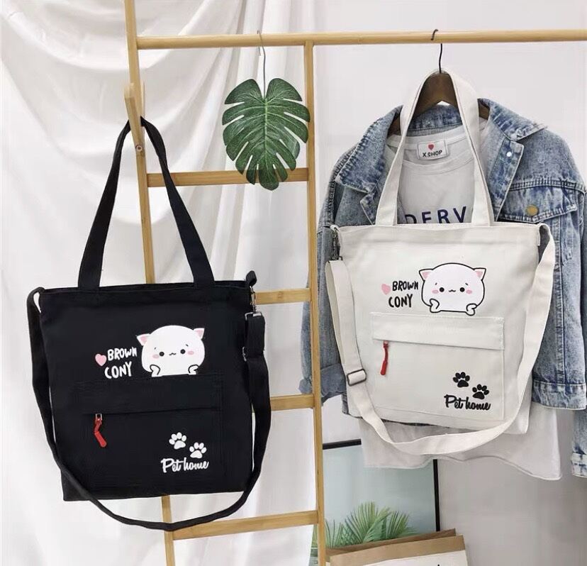 Tote đeo 2 kiểu _ brown cony