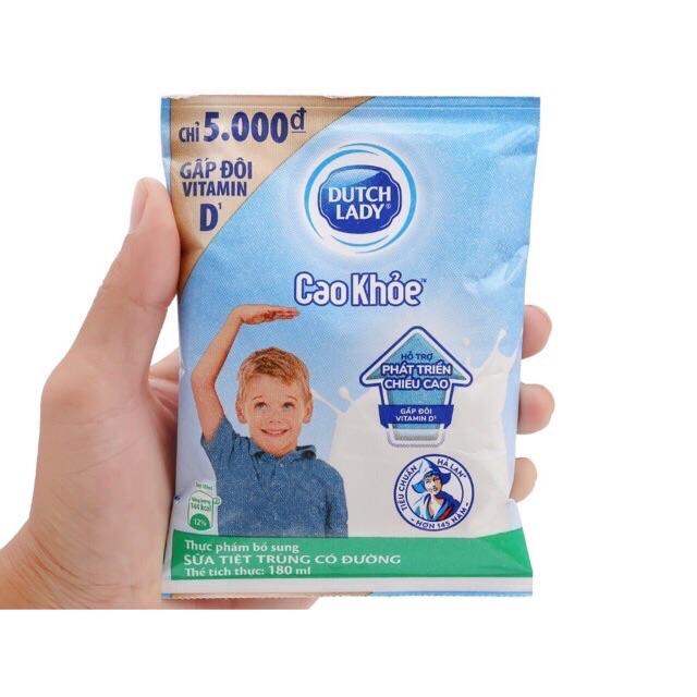 Thùng 24 bịch sữa dutch lady cao khoẻ 180ml