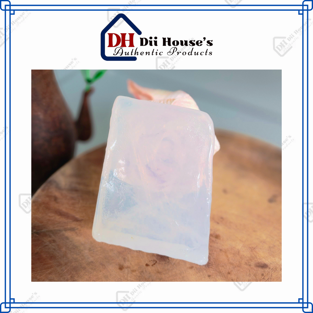 Phôi xà phòng trắng trong suốt 100g - phôi xà bông thiên nhiên.