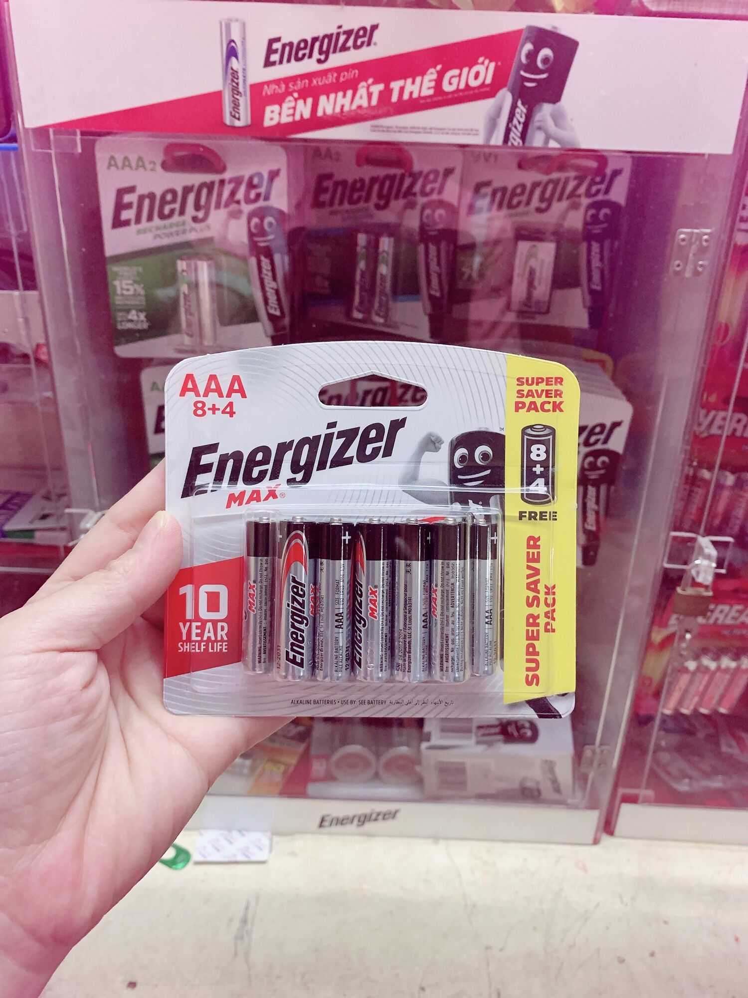Pin Energizer Max E92 BP8+4 AAA