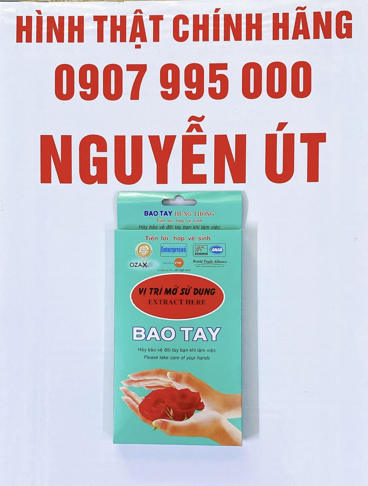 [HCM]Bao tay nylon hưng thông hộp 100 cái