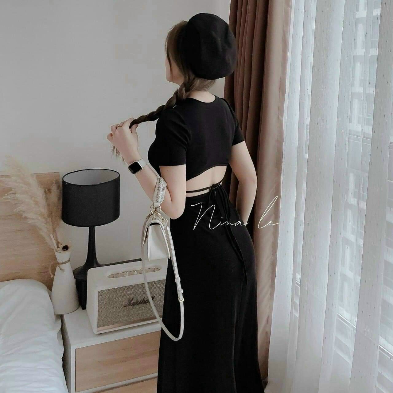 (SHOP BIGSIZE NỮ 50KG ĐẾN 90KG) đầm midi khoét eo lưng