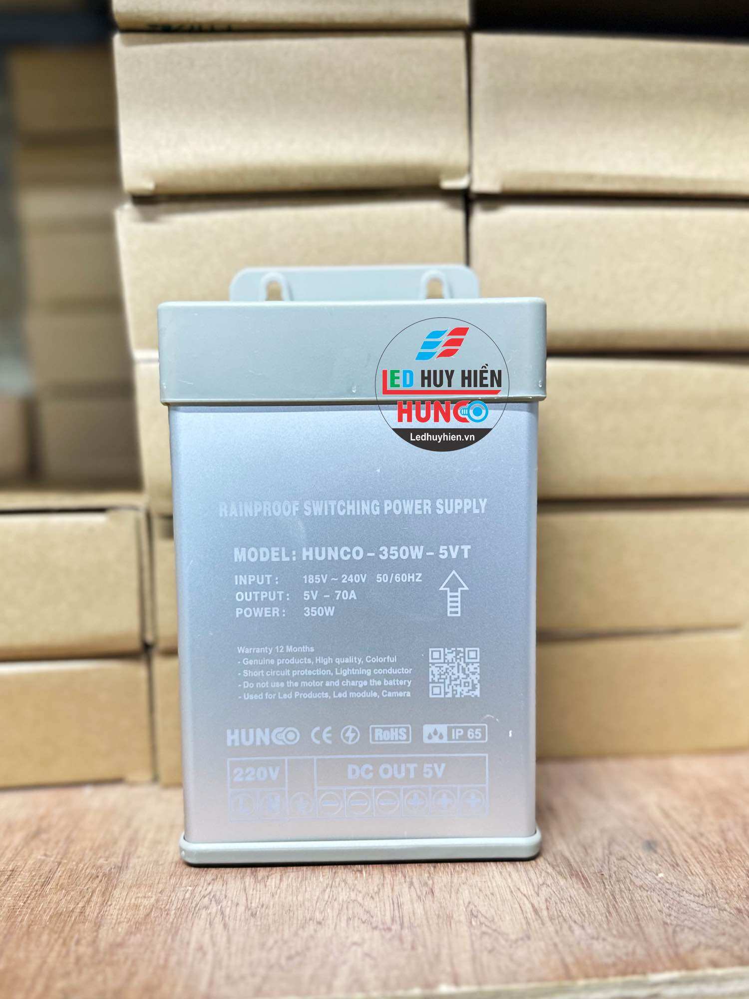 Nguồn led 5V 70A ngoài trời vỏ nhôm Nguồn 5V 350W ( 5V70A ) ngoài trời vỏ nhôm