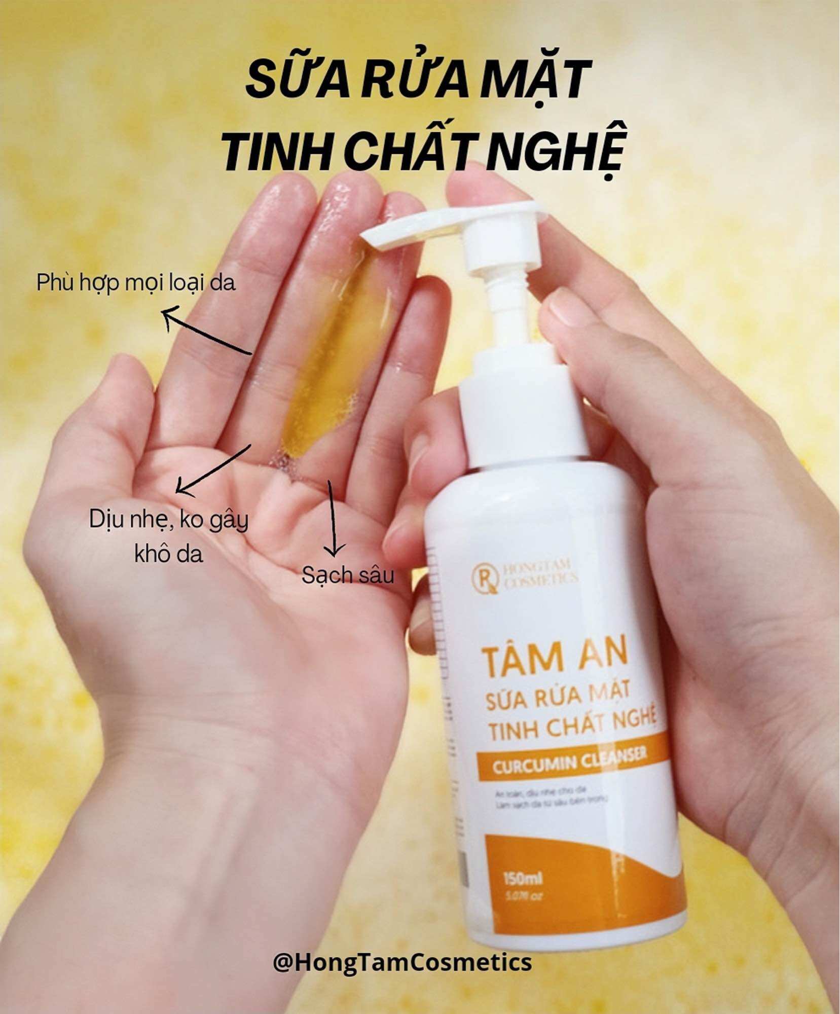 Sữa rửa mặt tinh chất nghệ Tâm An