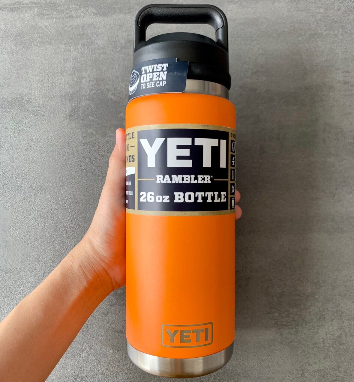 Bình giữ nhiệt YETI chính hãng - bottle 26oz King Crab Orange
