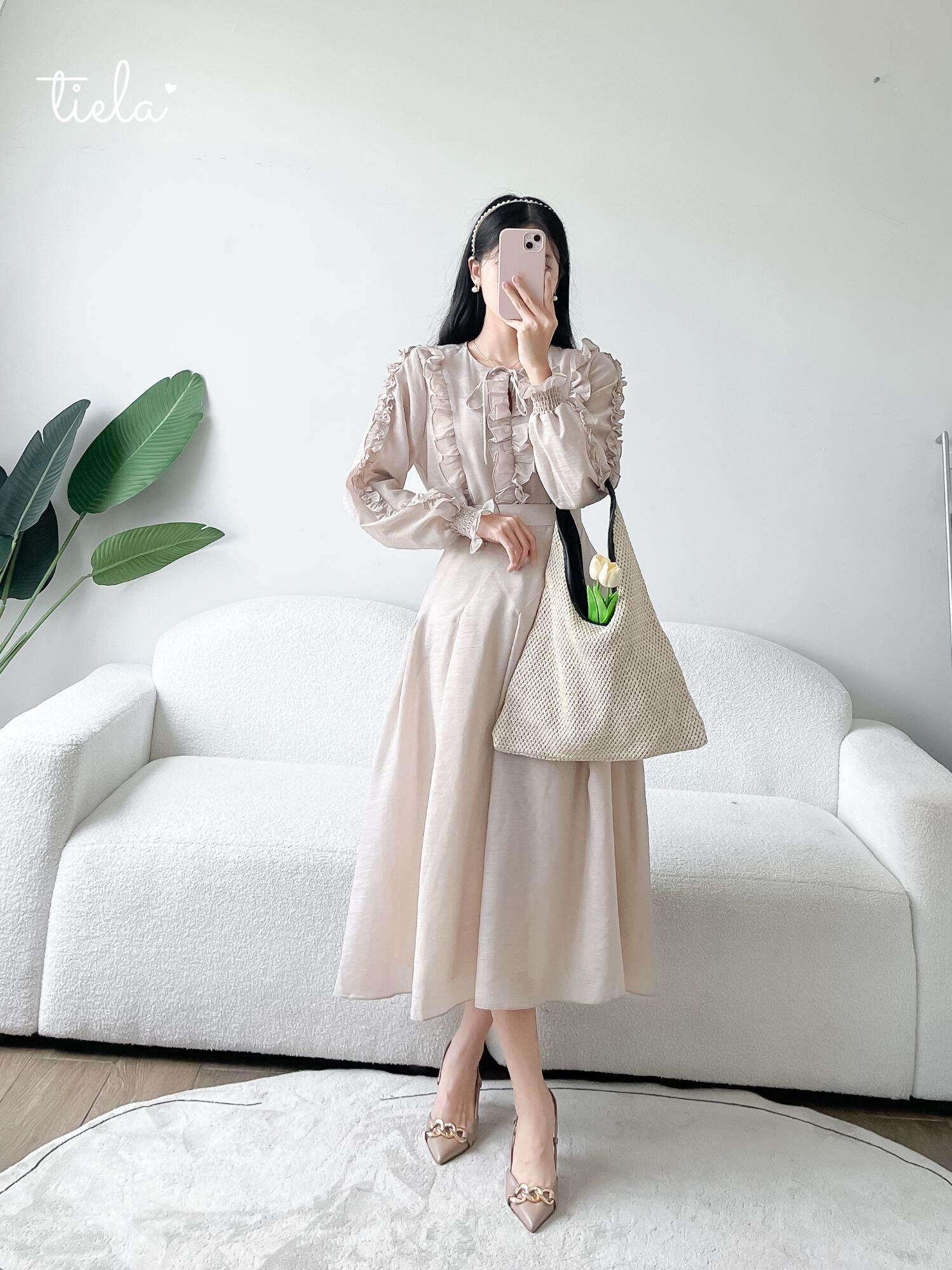 TIELA Chân váy trơn-Irene Skirt