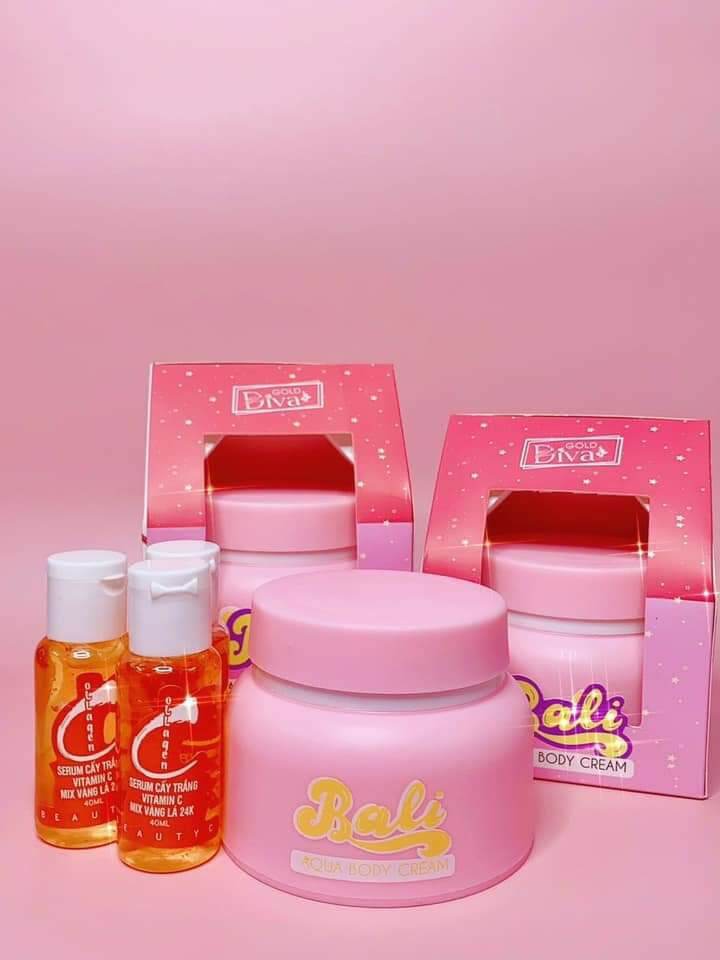 Combo 3 body bali + 3 serum lá vàng 24k