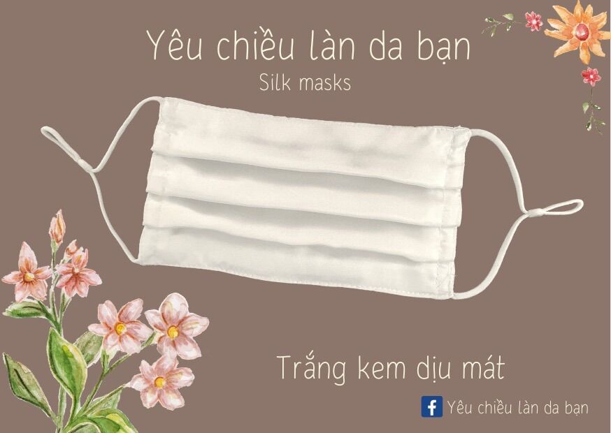 Khẩu trang lụa trơn nhiều màu sắc