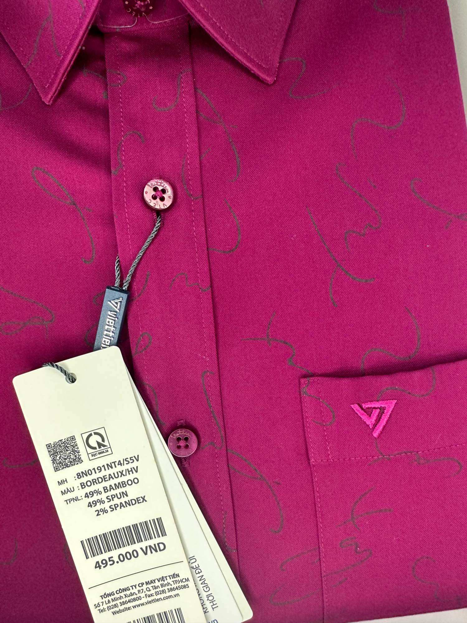 Áo sơ mi nam ngăn tay lai bầu phom reguler fit