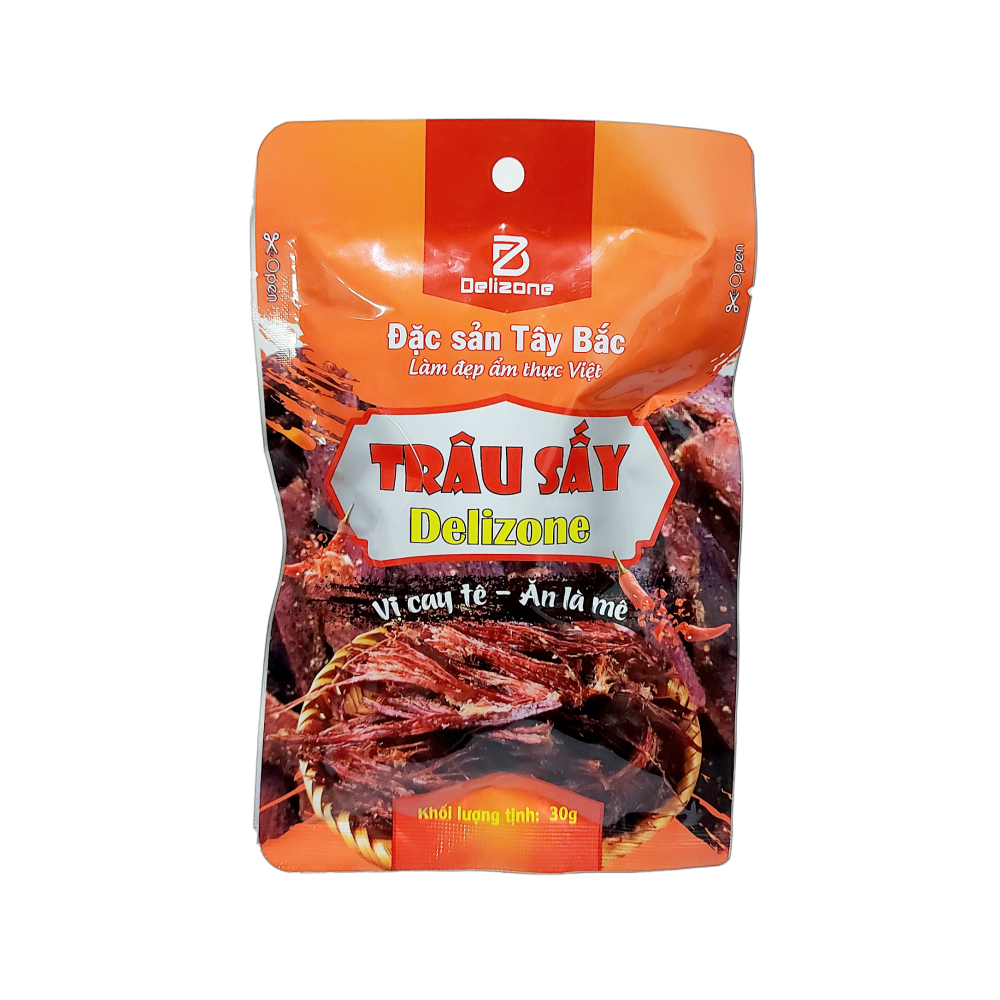 Thịt trâu sấy Delizone 30g đặc sản Tây Bắc
