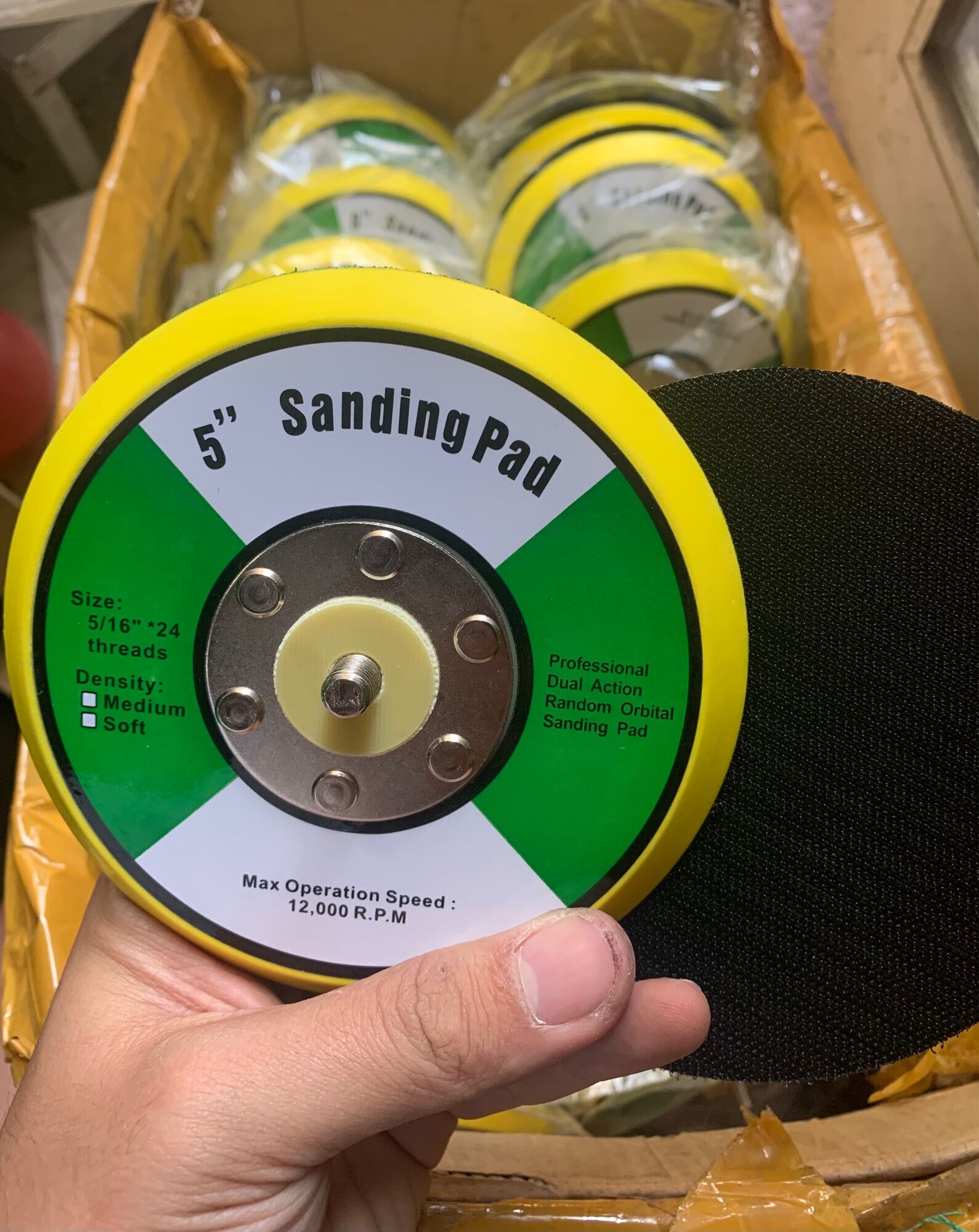 Đế máy chà nhám hơi tròn 5 inch