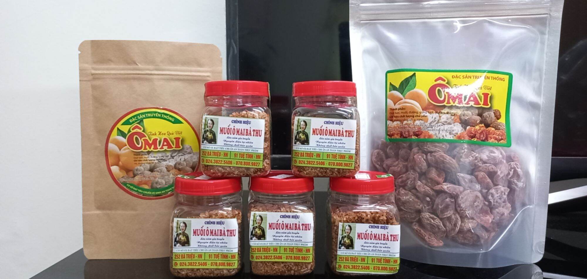 Muối ô mai bà Thu chính hãng - Lọ 100gr