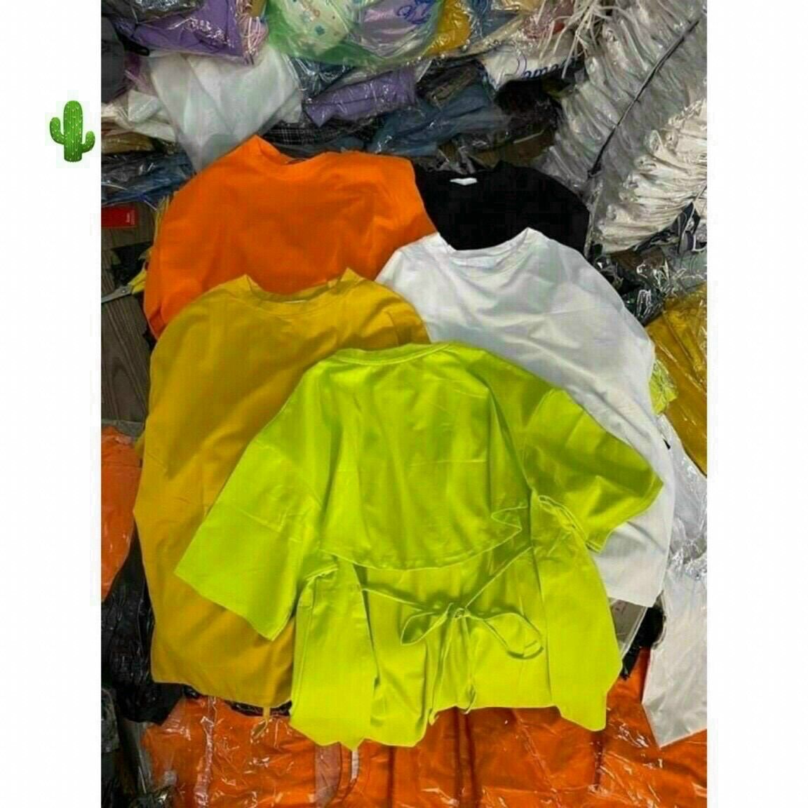 Áo thun hở lưng cột dây 3/4