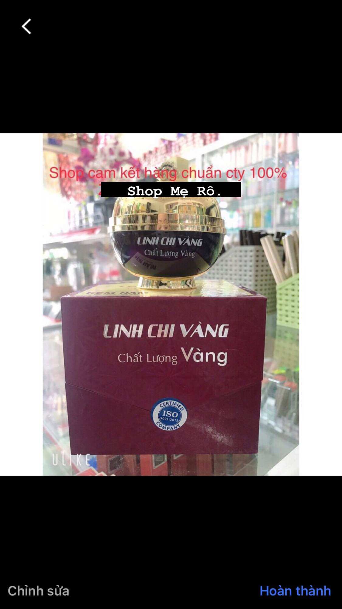 [chính hãng] kem nám vip linh chi vàng vip  hủ 30gram