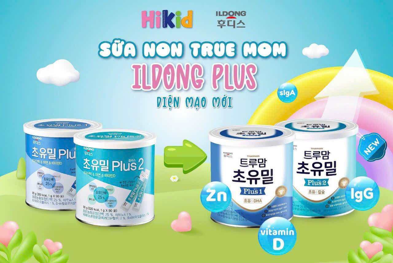 MẪU MỚIHCM DATE 2025 Sữa non ILdong và men vi sinh Hàn Quốc hộp 90g x 90