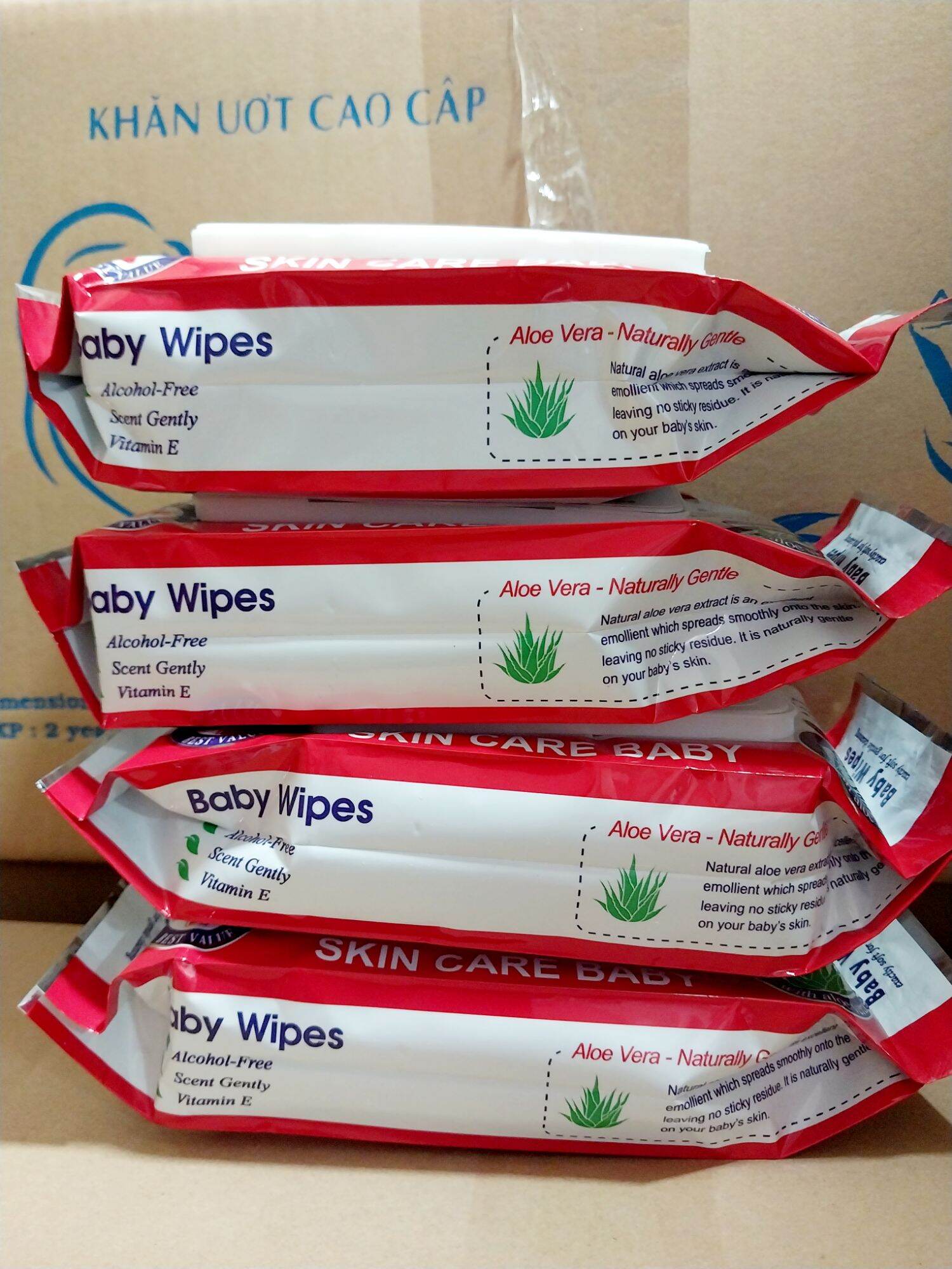 ( COMBO 10 GÓi ) Khăn Ướt Baby Wipes Cao Cấp 80gr
