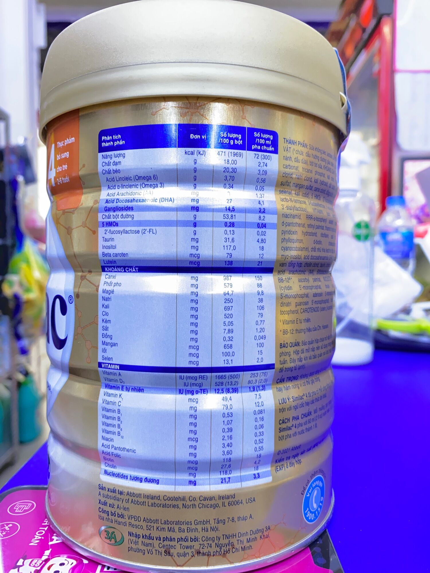 Sữa Similac 5G số 4 900g (cho bé 2-6 tuổi)