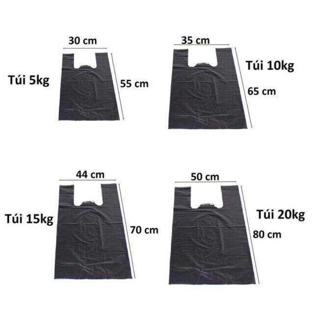 1 kg túi bóng đen hàng đẹp