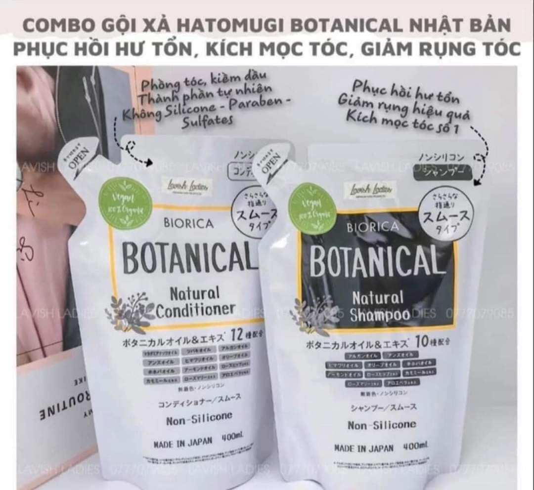 Dầu gội xả Botanical phục hồi hư tổn, giảm rụng tóc