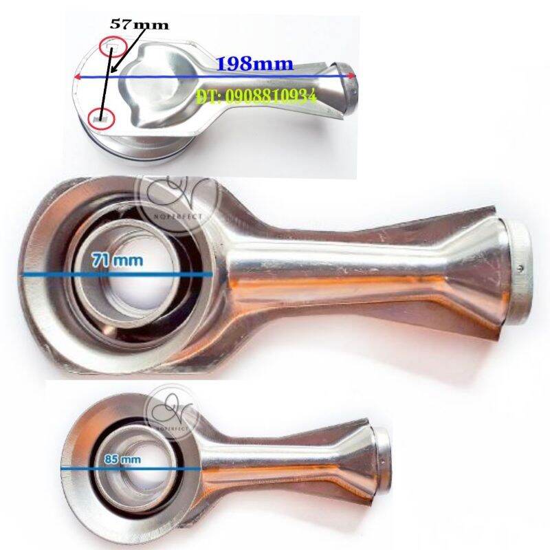 2 họng thép bếp ga rinai rv-365,rv-375,rv-367,rv-377,rv-460,rv-660,rv-770,rv-870,rv-960,rv-970