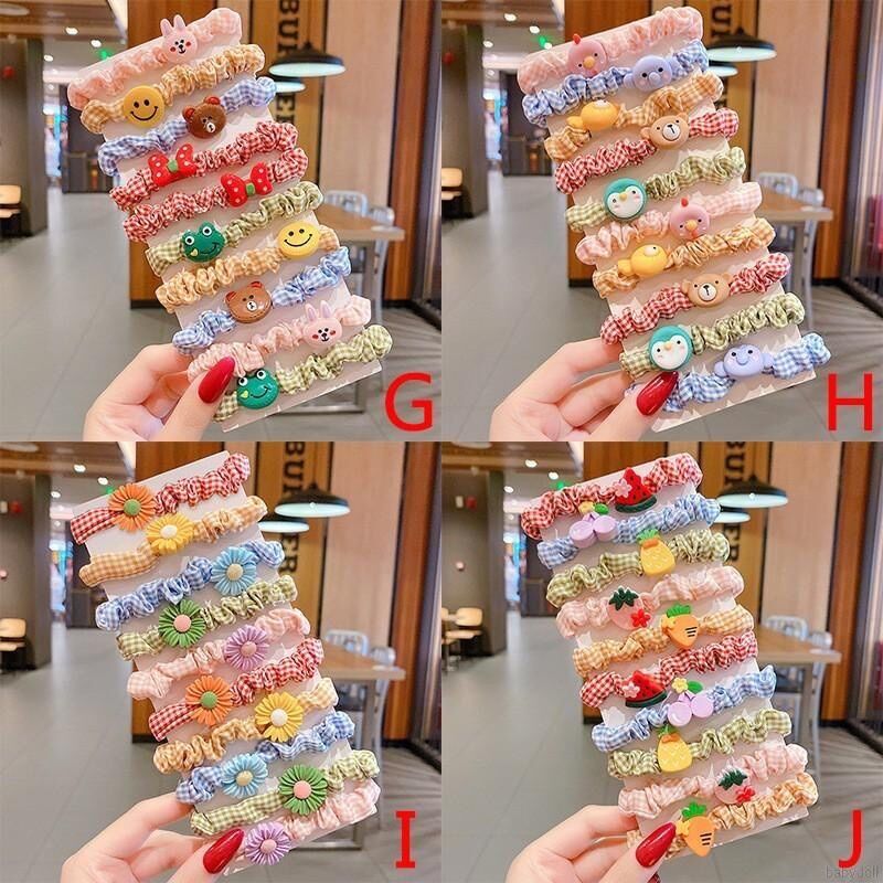 Set 10 Dây Cột Tóc Cỡ Lớn Dễ Thương