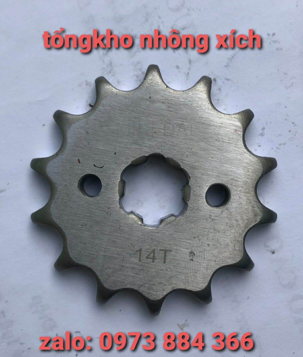 Nhông nhỏ 14t lắp xe honda dream/ wave/ wave a/ rs/ rsx
