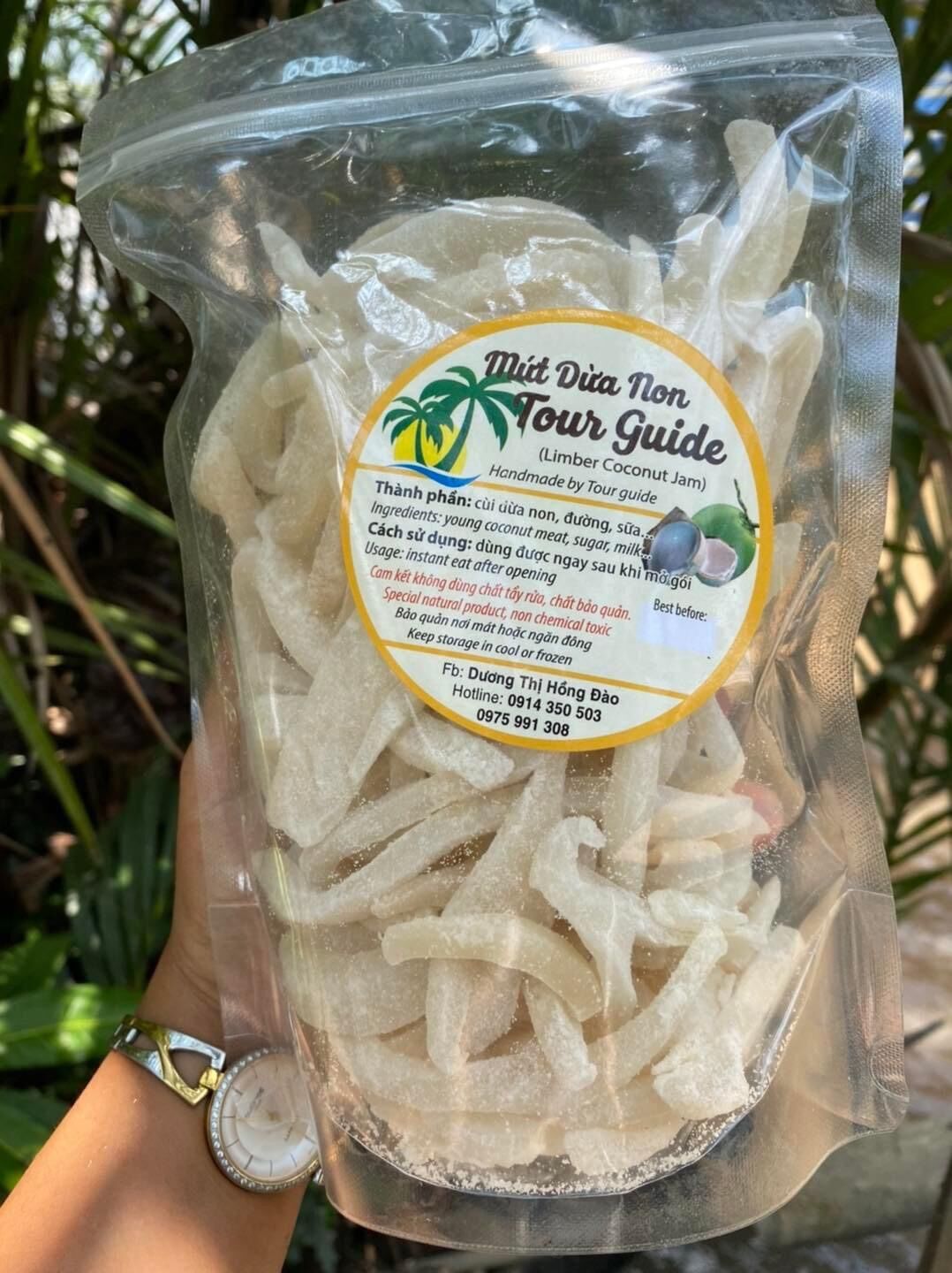 Mứt dừa non thập cẩm 80k/500gr ít ngọt