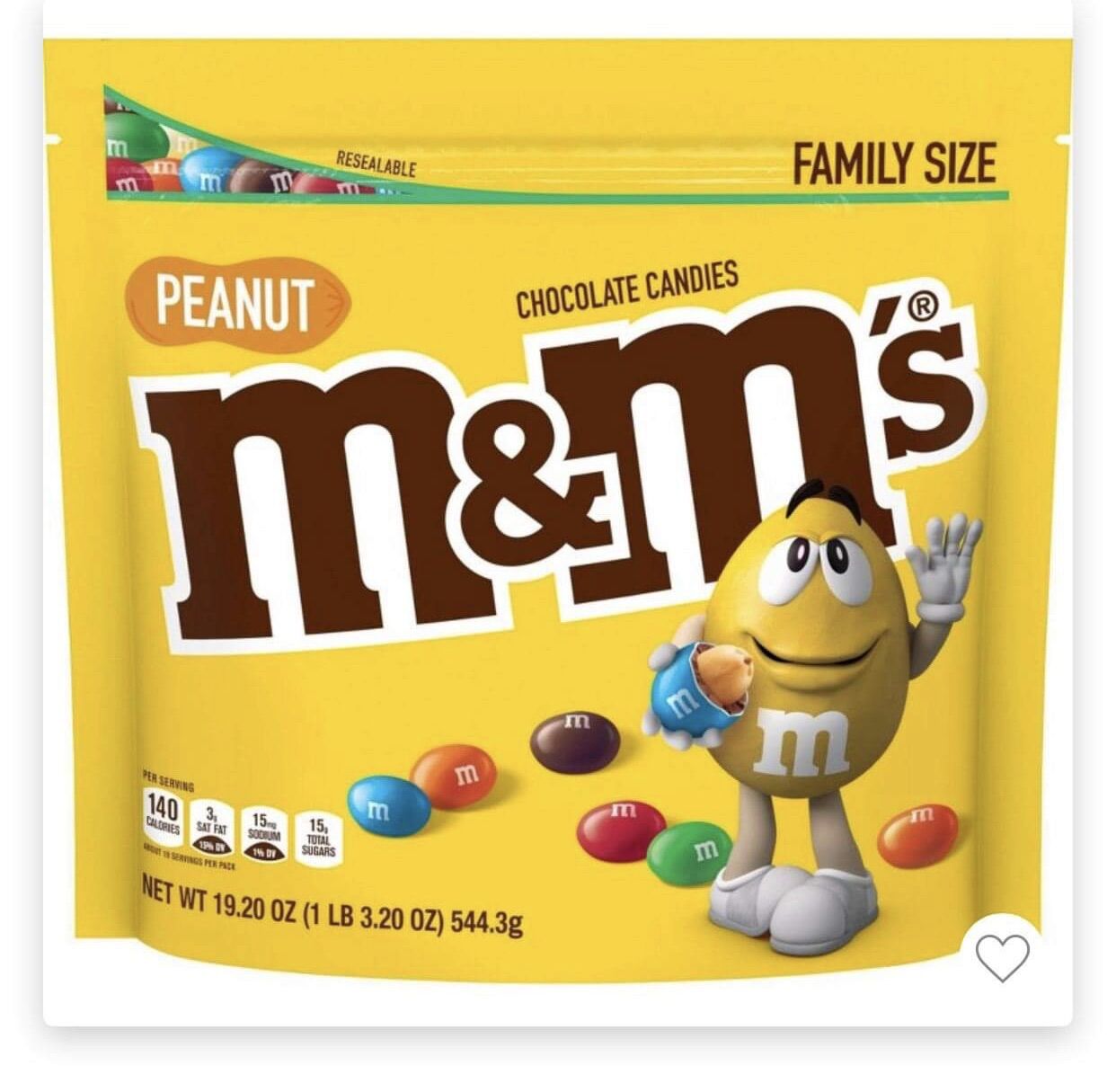 Kẹo socola nhân đậu phộng của m&m 544.3gr của mỹ