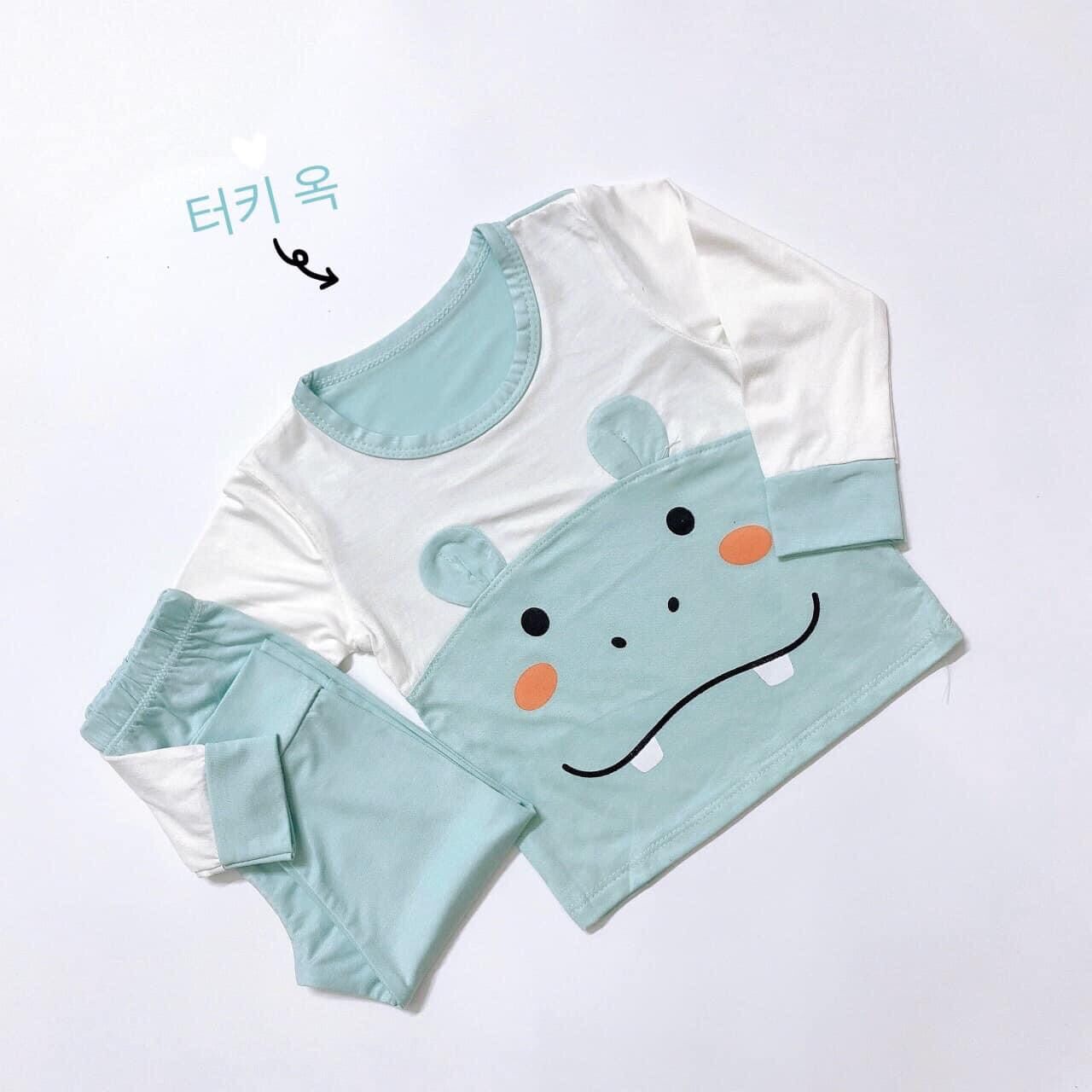 Combo 4 bộ thun lạnh hình thú cho bé