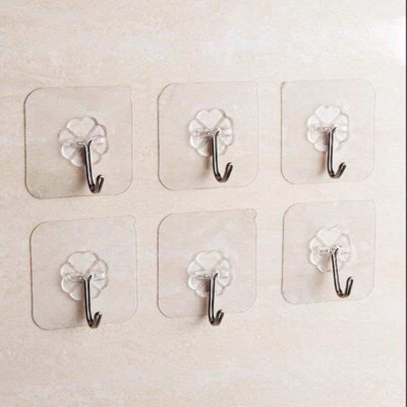 10 móc dán tường chịu lực/trắng