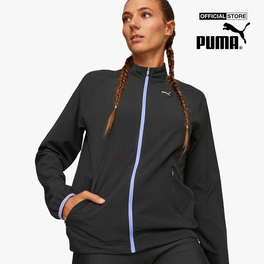 PUMA - Áo khoác thể thao nữ cổ trụ phối zip Run ULTRAWEAVE Running 523281-01
