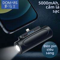 Pin Sạc Dự Phòng Mini Có Đèn Pin 5000mAh