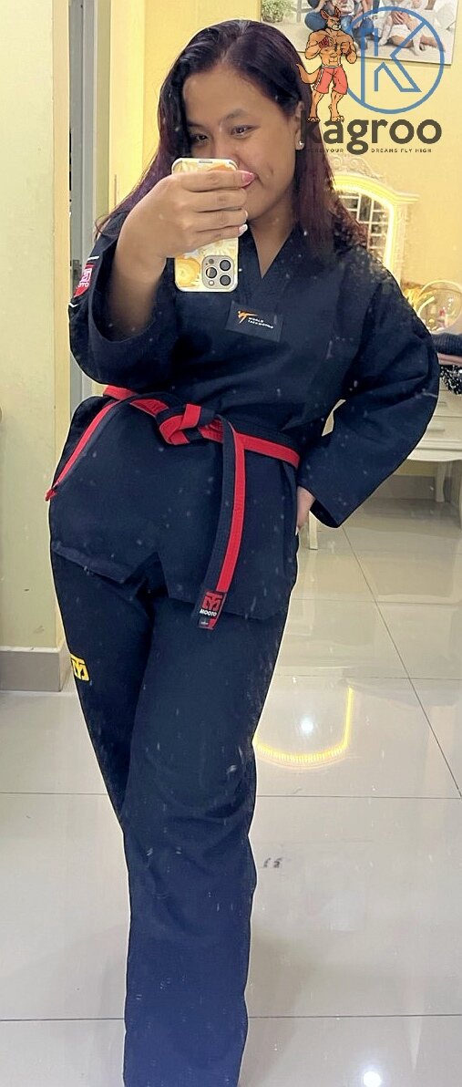 Võ phục Taekwondo Mooto full đen vải TKD